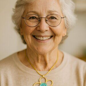 PENDANT LUXE SS - TURKISH FLOWER (GOLD)